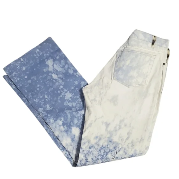 Roberto Cavalli Animal Print Leopard Tie Dye Crystal Chain Jeants Pants S - Picture 4 of 17